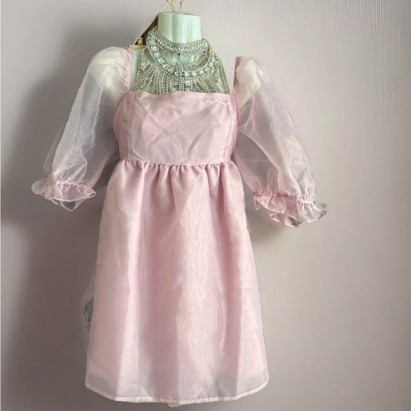 My Melody Limited Edition Sanrio Soft Pink Babydoll Dress Tulle Puffy Sleeves - Picture 1 of 6